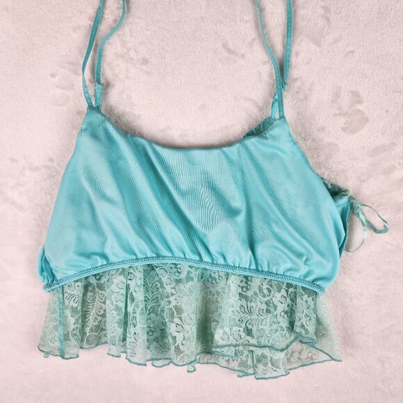 Speed Limit MPH Blue Lace Crop Top Size XL - Picture 6 of 12